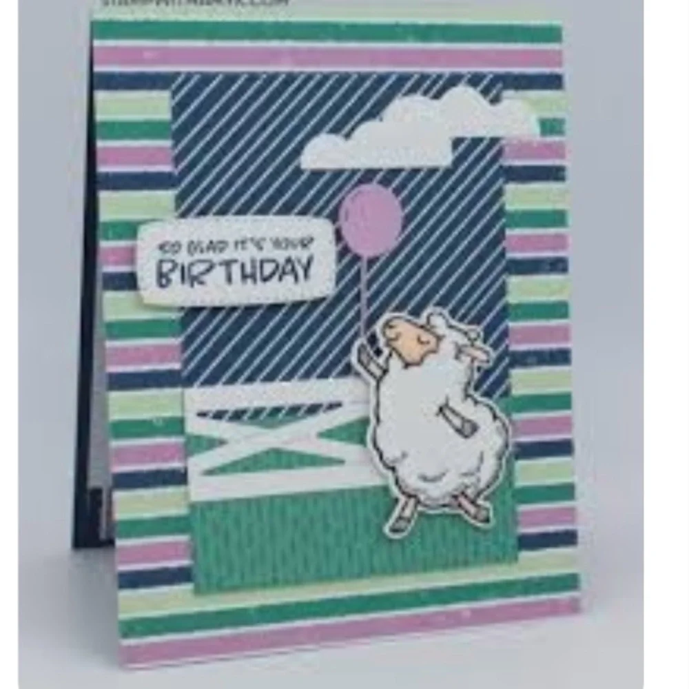 Stampin Up Counting Sheep Retired Sale A Bration Happy Birthday Stamp Set Rubber